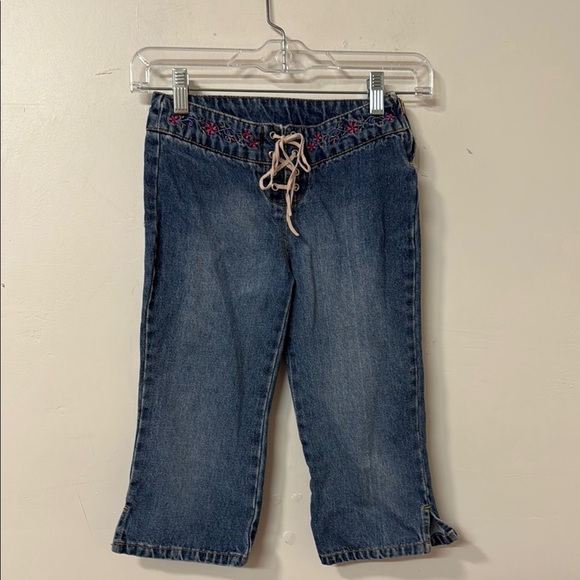 Jordache Kids Blue Jeans with Pink Embroidery vintage 90’s - Picture 1 of 3